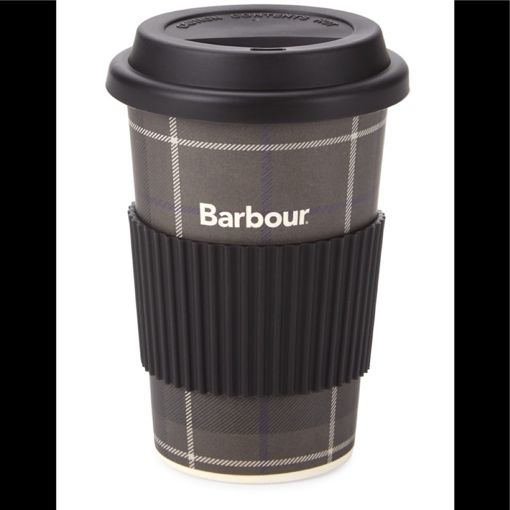 NWT Barbour Bamboo Tartan Travel Mug